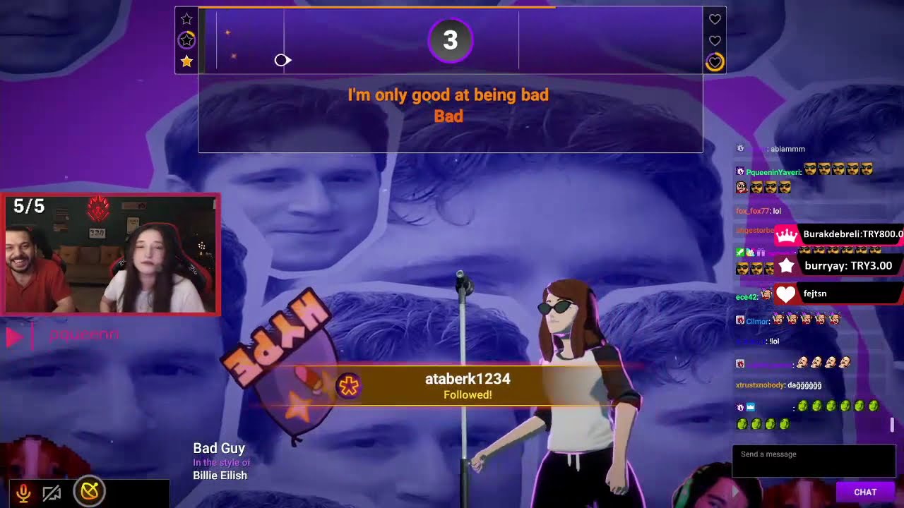 Pqueen Ve Batu Karaoke Yapıyor #1 (Twitch Sings)