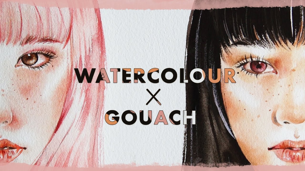 GOUACHE vs WATERCOLOUR 💥side by side comparison💥