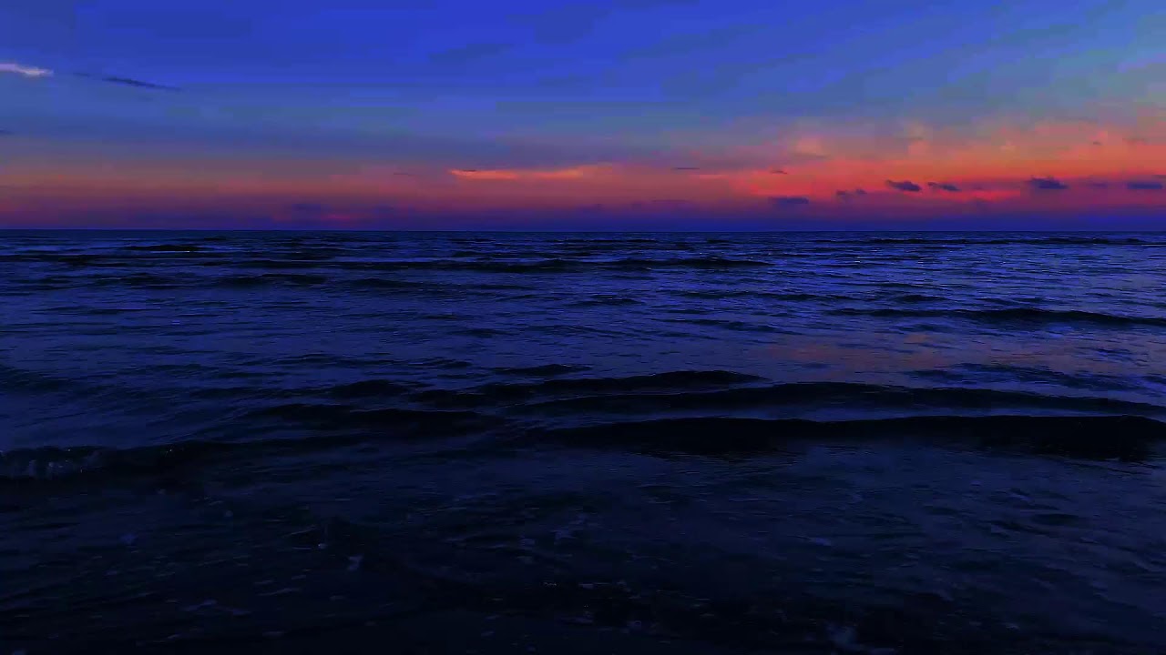 Night Ocean Sleep Background | Soft Ocean Waves All Night