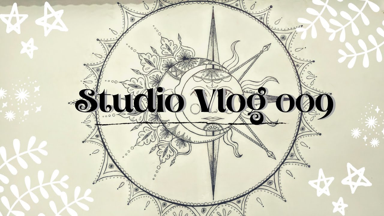 Studio Vlog 009 || Drawing Moon and Sun Mandala On My Bedroom Wall || Wall Decor || Room Decor