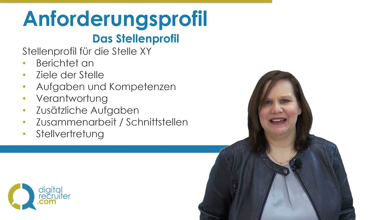 Claudia Lorber erkl&auml;rt das Anforderungsprofil I Dozentin digital-recruiter.com