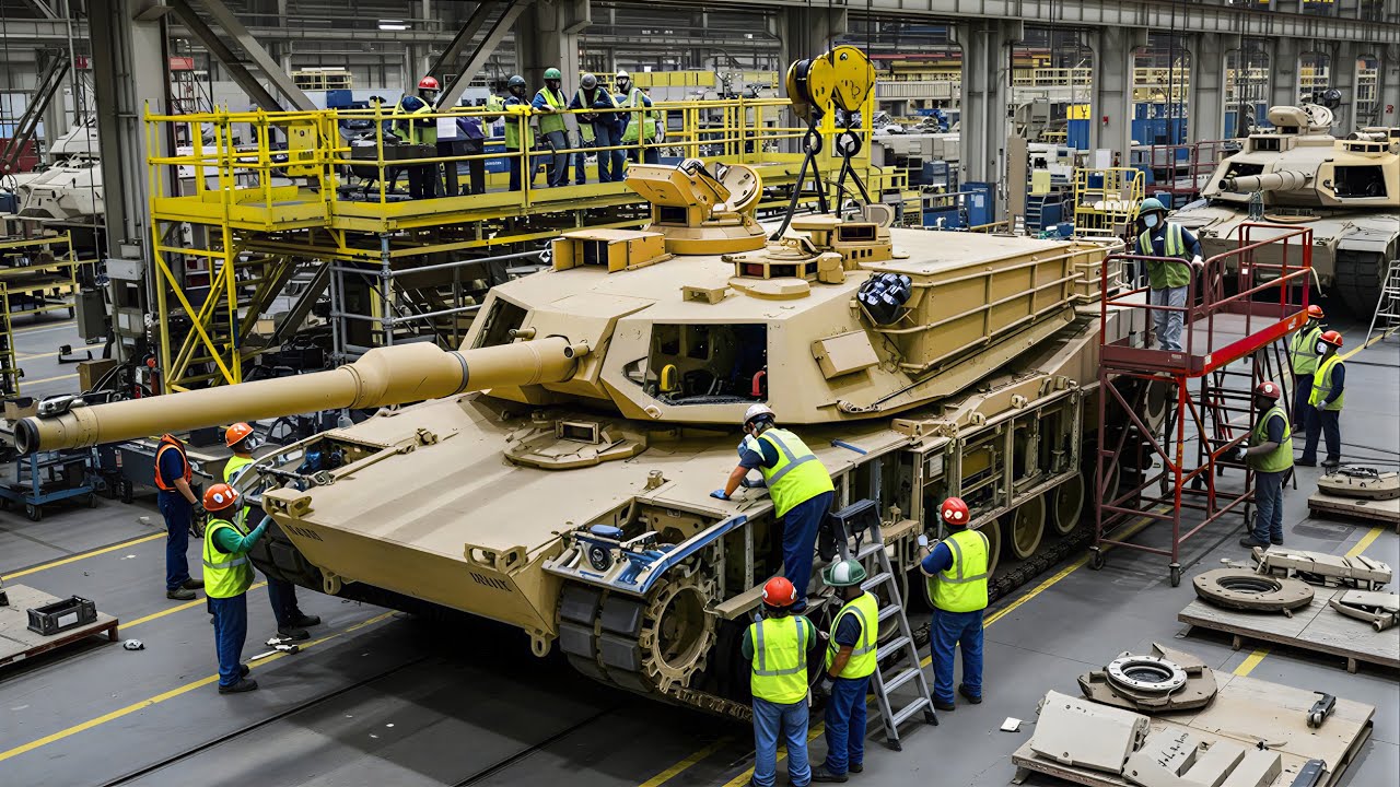 Процесс производства танка M1 Abrams изнутри (полный цикл)