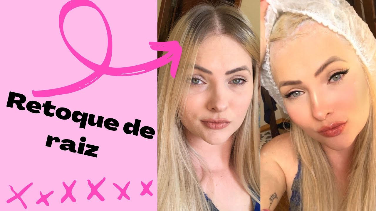 RETOQUE DE RAÍZ SOZINHA-- descolorindo o cabelo -- PASSO A PASSO