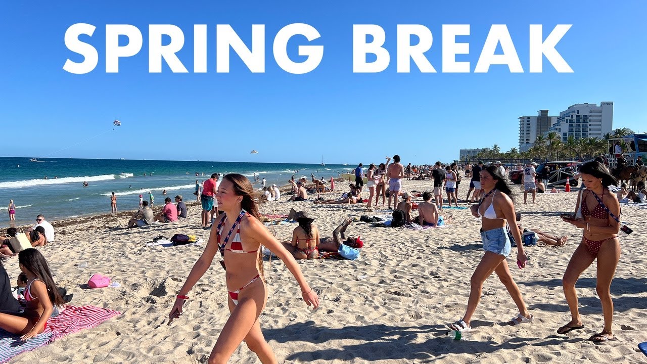 Spring Break Fort Lauderdale Easter Weekend Beach Walk 2026 LIVE