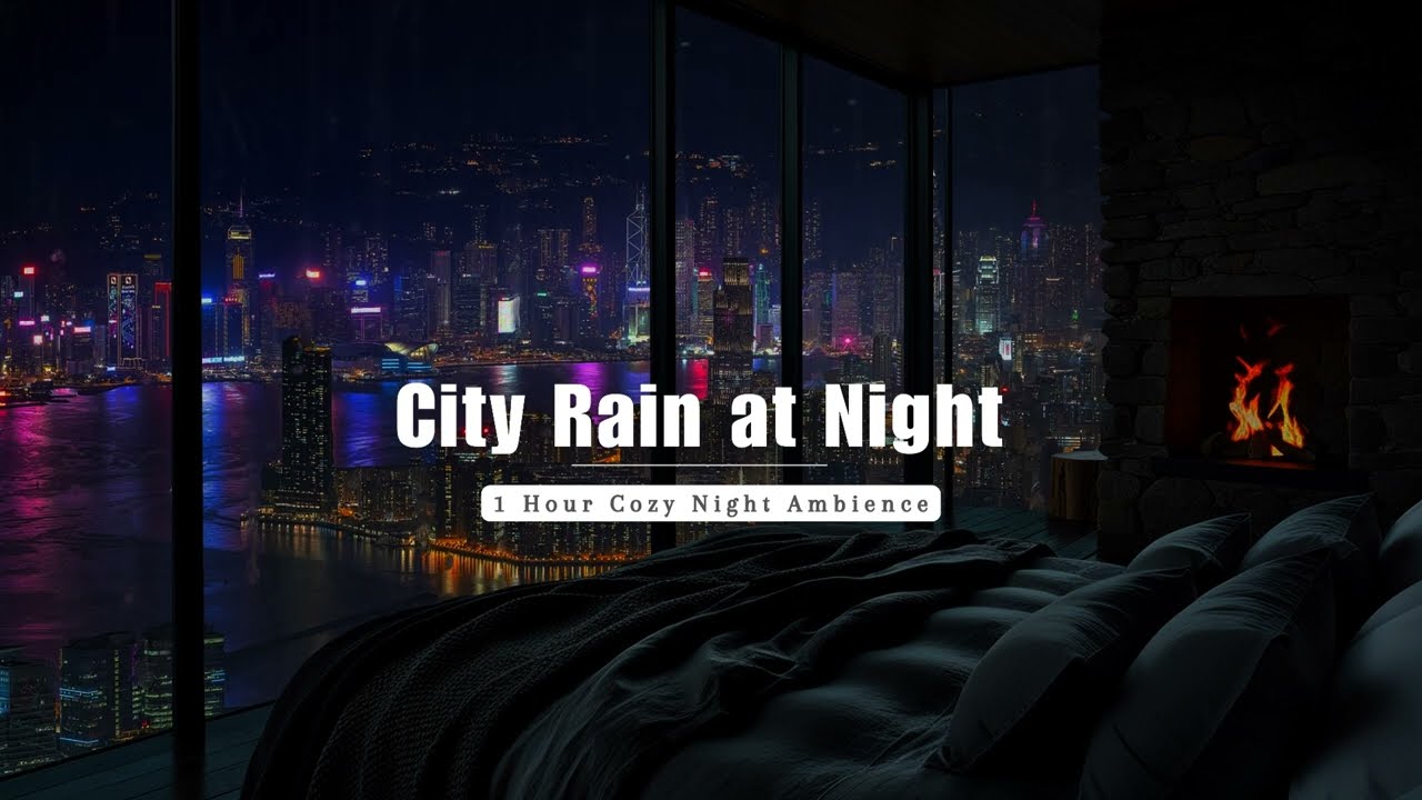 Calming Night Rain for Better Sleep — 1 Hour