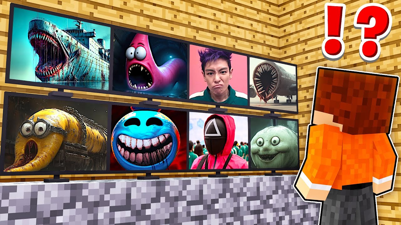 PODGLĄDAMY STRASZNE POTWORY NA UKRYTYCH KAMERACH w Minecraft!