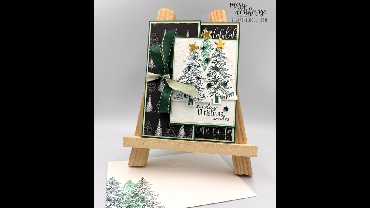 Stampin Up//Современное Рождество//Украшения из сосны//Забавный отворот спереди//Рождество//Экскл...