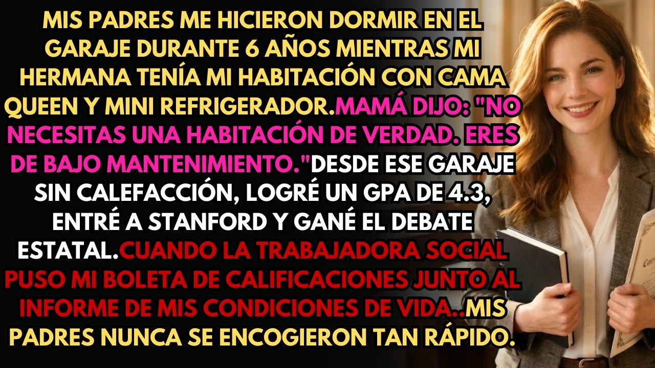 Mis Padres Me Hicieron Dormir en el Garaje 6 Años—Hasta Que la Trabajadora Social Vio Mi Boletín