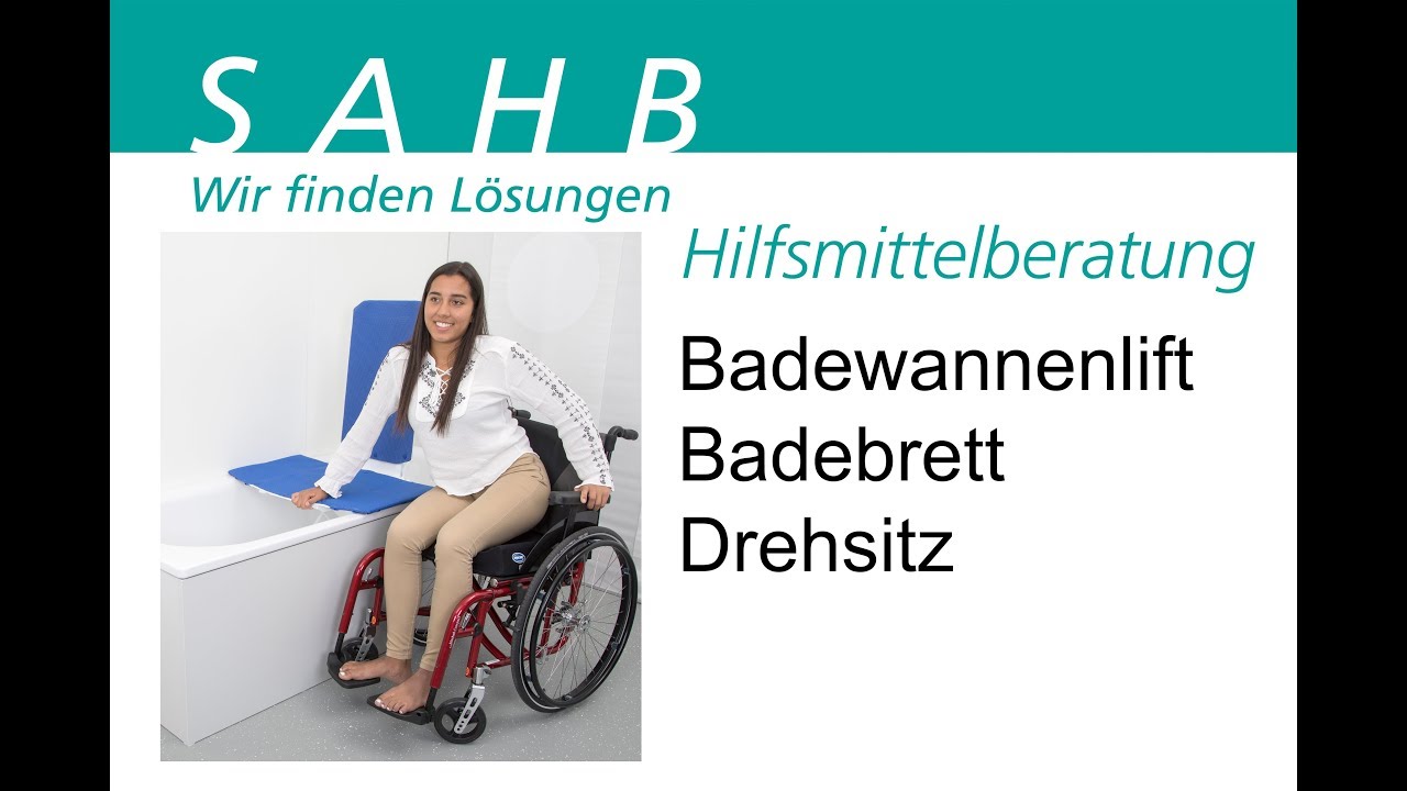 Hilfsmittel f&uuml;r Badewanne Badelift Badewannenlift Badebrett