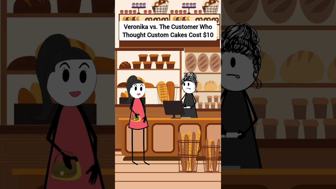 Veronika vs. The Customer Who Thought Custom Cakes Cost $10 #gplus #animation #veronika #skits