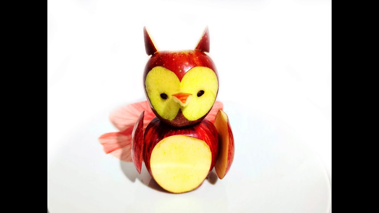 Como hacer un búho de Manzanas para decorar, muy sencillo.