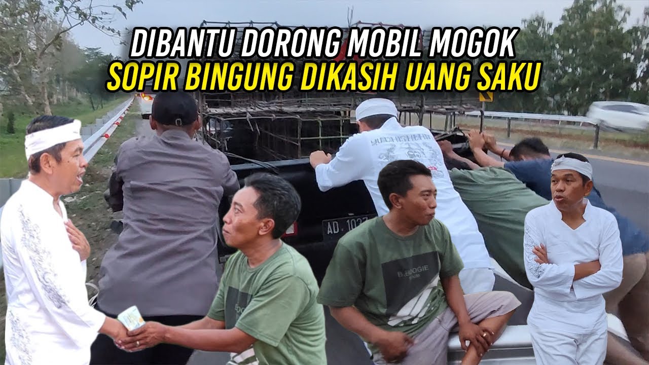 DIBANTU DORONG MOBIL MOGOK | SOPIRNYA BINGUNG SAAT DIKASIH UANG SAKU