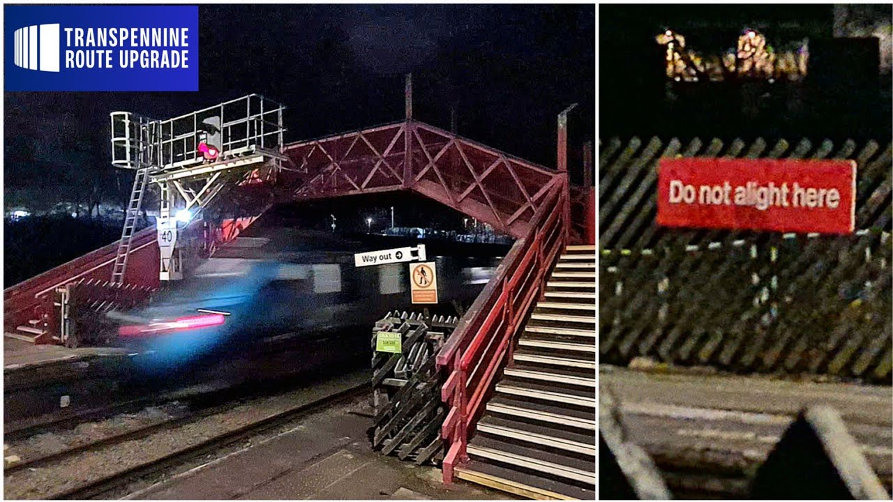 'Do not alight here'👷‍♀️Eerie scenes as rail station shuts for Transpennine Route Upgrade 