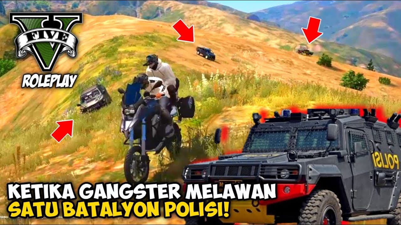 GANGSTER MELAWAN SATU BATALYON POLISI !? PERANG PUN TERJADI !! GTA V ROLEPLAY
