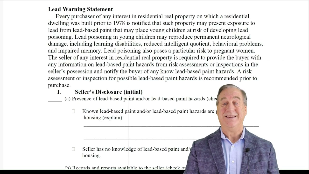 Lead Base Paint and Seller Acknowledgement