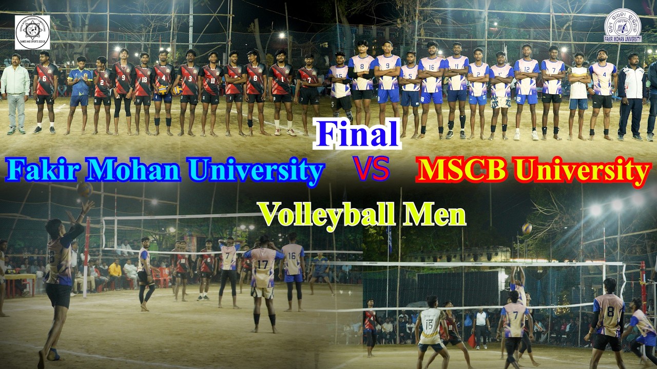 Final II Volleyball Men II କ୍ରୀଡା ମହାକୁମ୍ଭ II OIUC II Fakir Mohan University vs MSCB University II