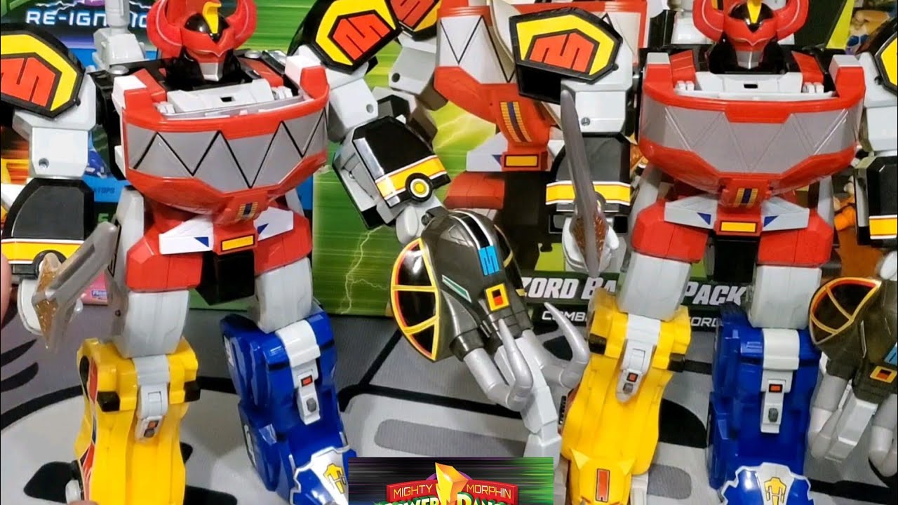 Обзор нового набора Power Rangers Reignition Dino Megazord из 5 игрушек