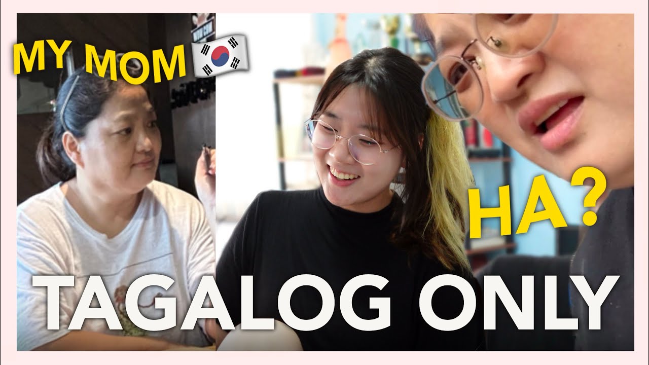TAGALOG + CONYO words CHALLENGE w/ my KOREAN MOM 🇰🇷 | Juwonee