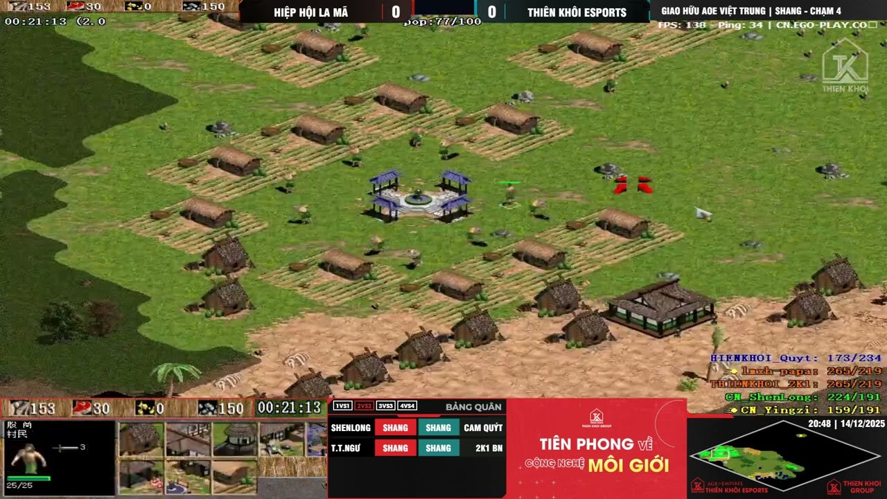 Shenlong - Tiểu Thủy Ngư vs Cam Quýt - 2K1 Bắc Ninh | 2v2 Shang | Ngày 14/12/2025