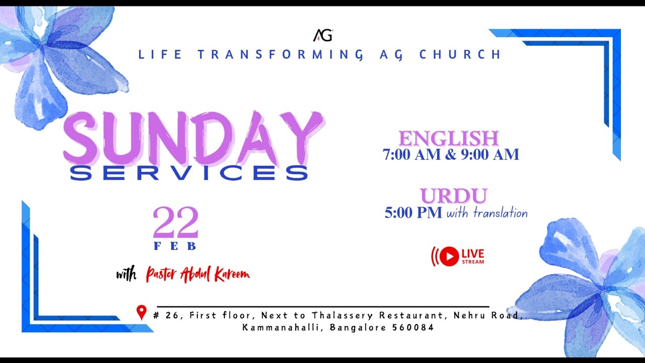 Life Transforming AG Church || Sunday First Service ||  Pastor Abdul Kareem