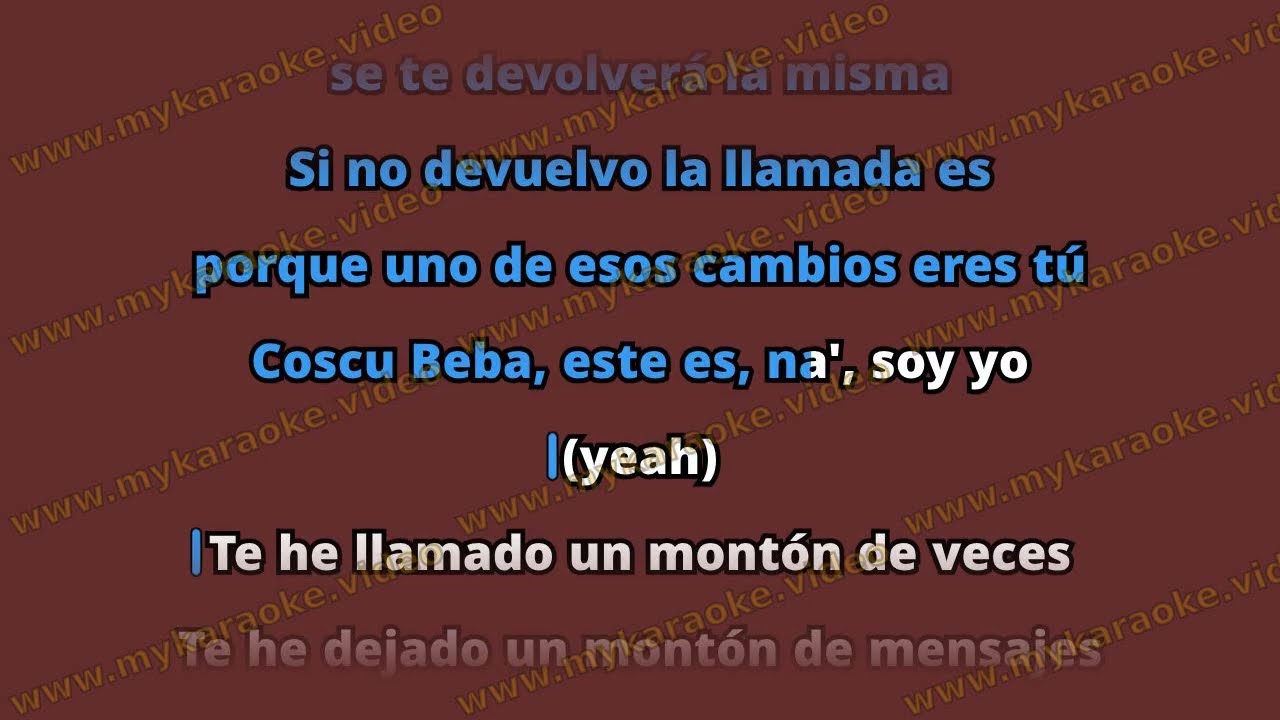 Pienso en ti - Cosculluela ft De La Ghetto KARAOKE Instrumental para cantar con letra