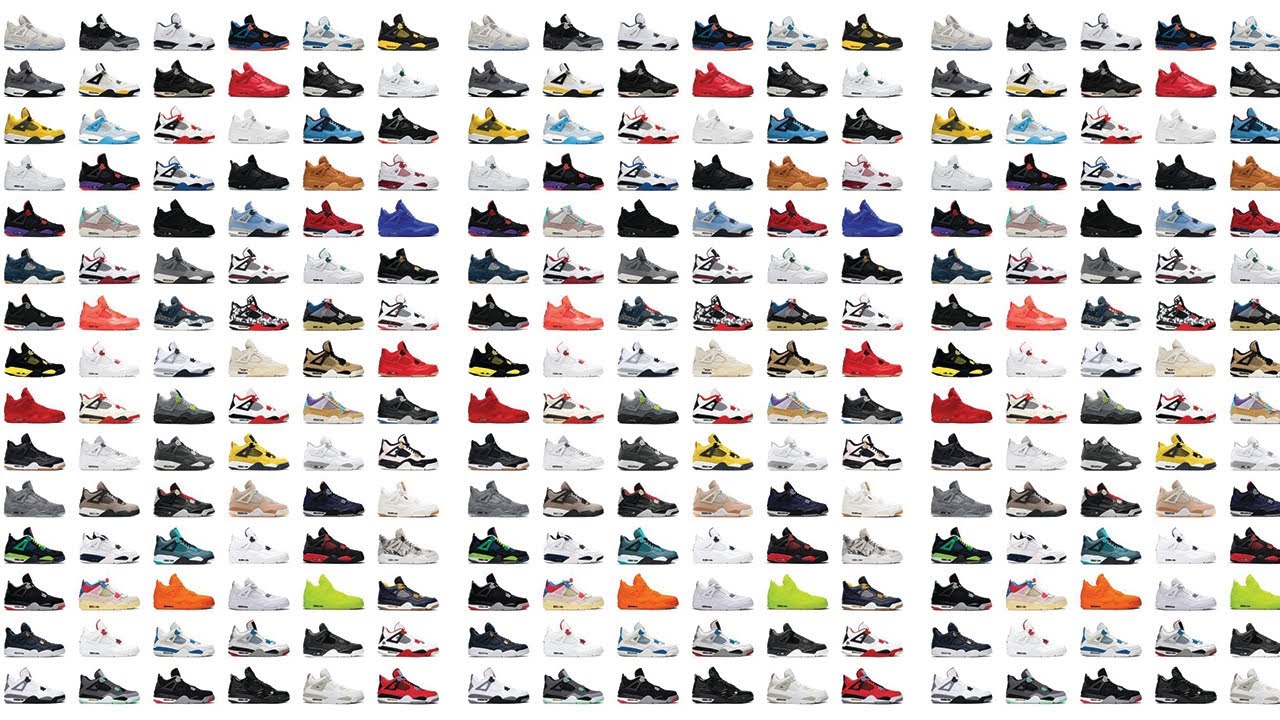 Every Air Jordan 4 Colorway Ever Released from 1989 - 2021
