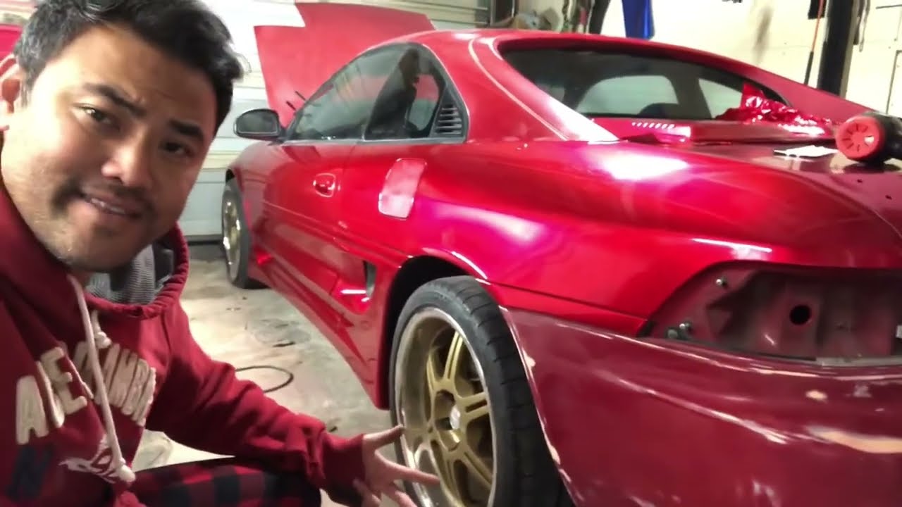 Making a DIY Show Car 1991 MR2 Part 2: Bondo & Engine Lid Wrap