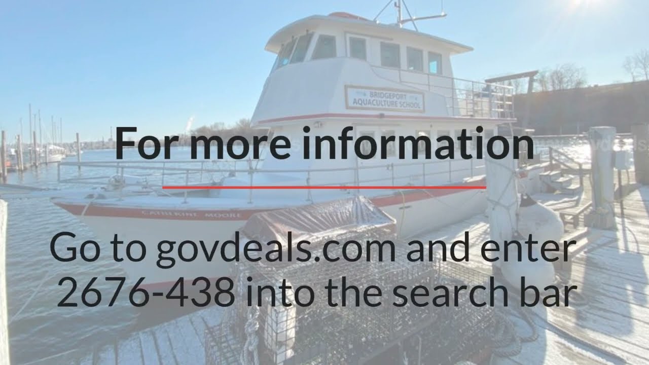 GovDeals:  Wesmac 56&rsquo; Custom Floating Classroom (Research Vessel)