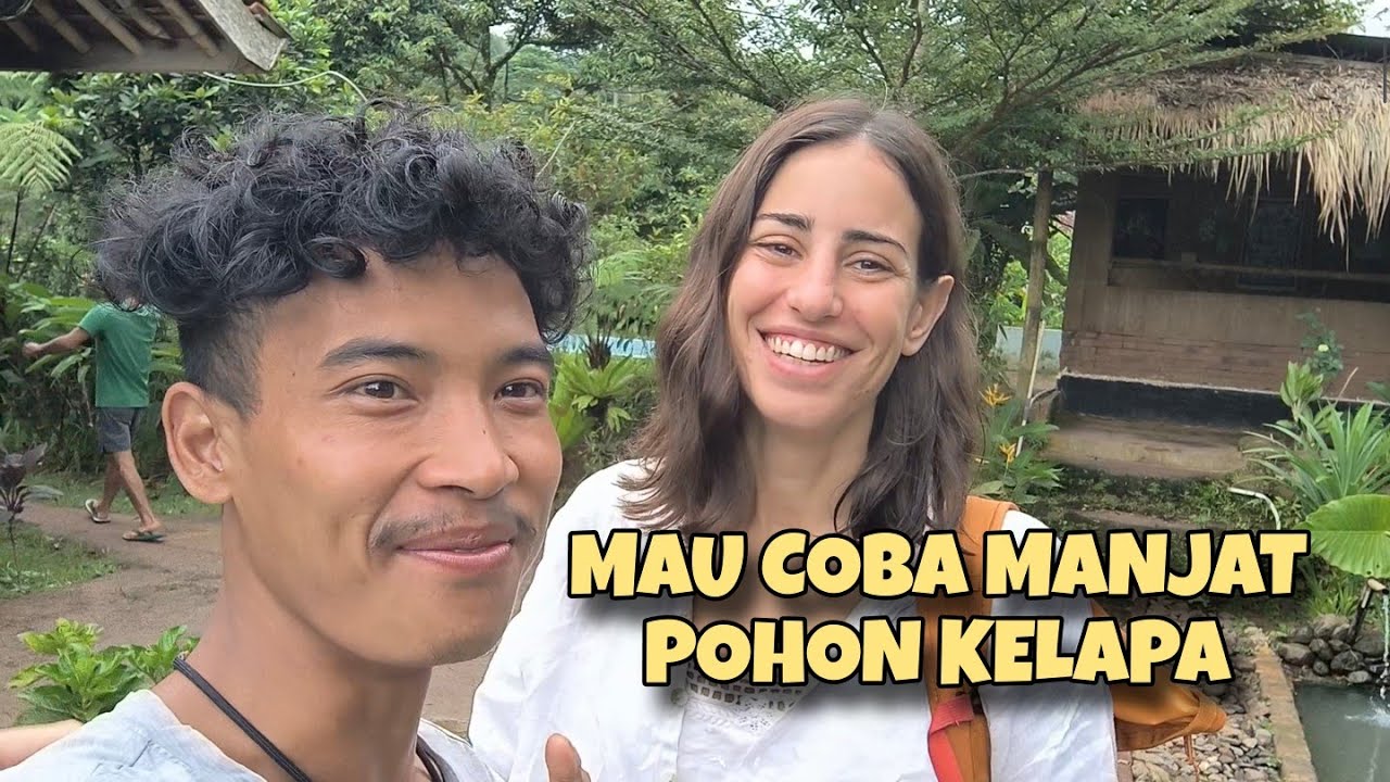 Pertama Kali! Teh Nur dari Catalunya Taklukkan Hidup di Kampung, Sampai Panjat Pohon Kelapa!