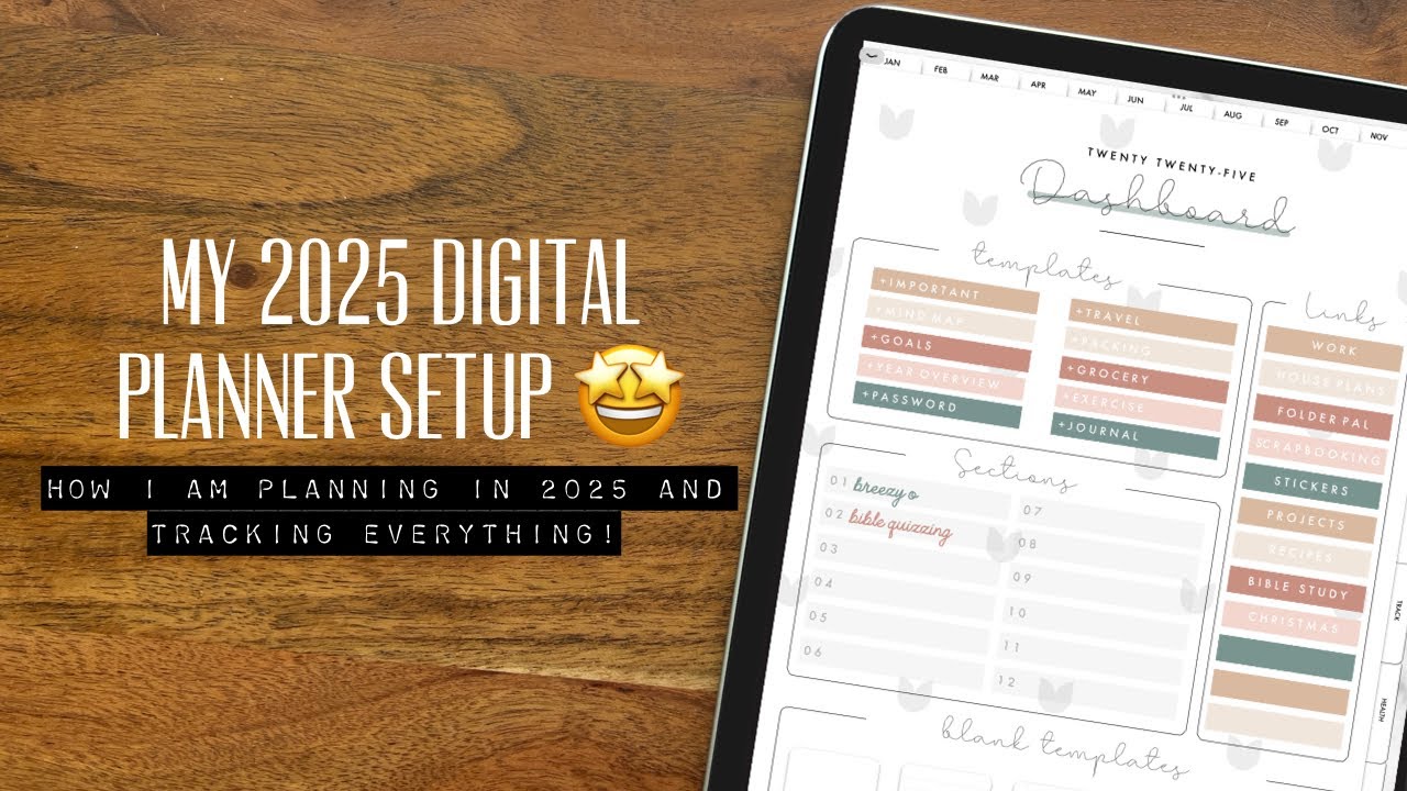 How I am digital planning in 2025 // My 2025 digital planning setup in goodnotes. Planner peace!!