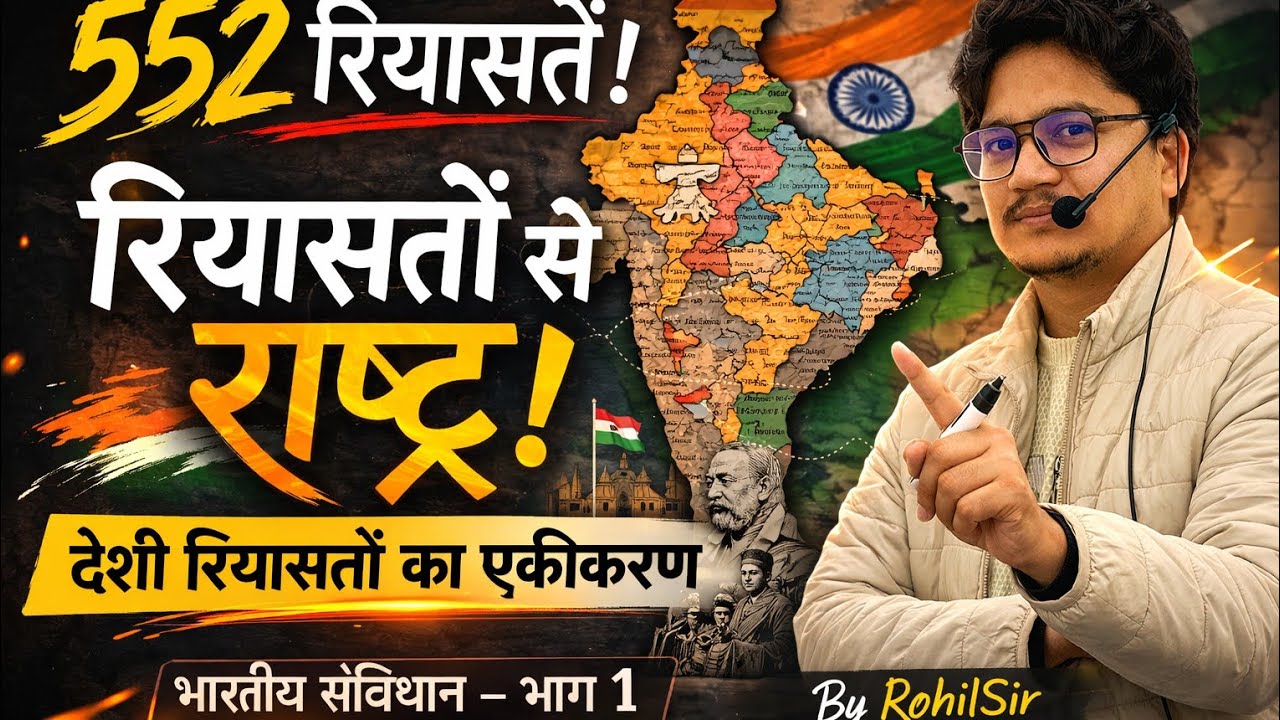 भारतीय संविधान का भाग 1 और देशी रियासतों का एकीकरण by RohilSir #SuccessNagri #polity 