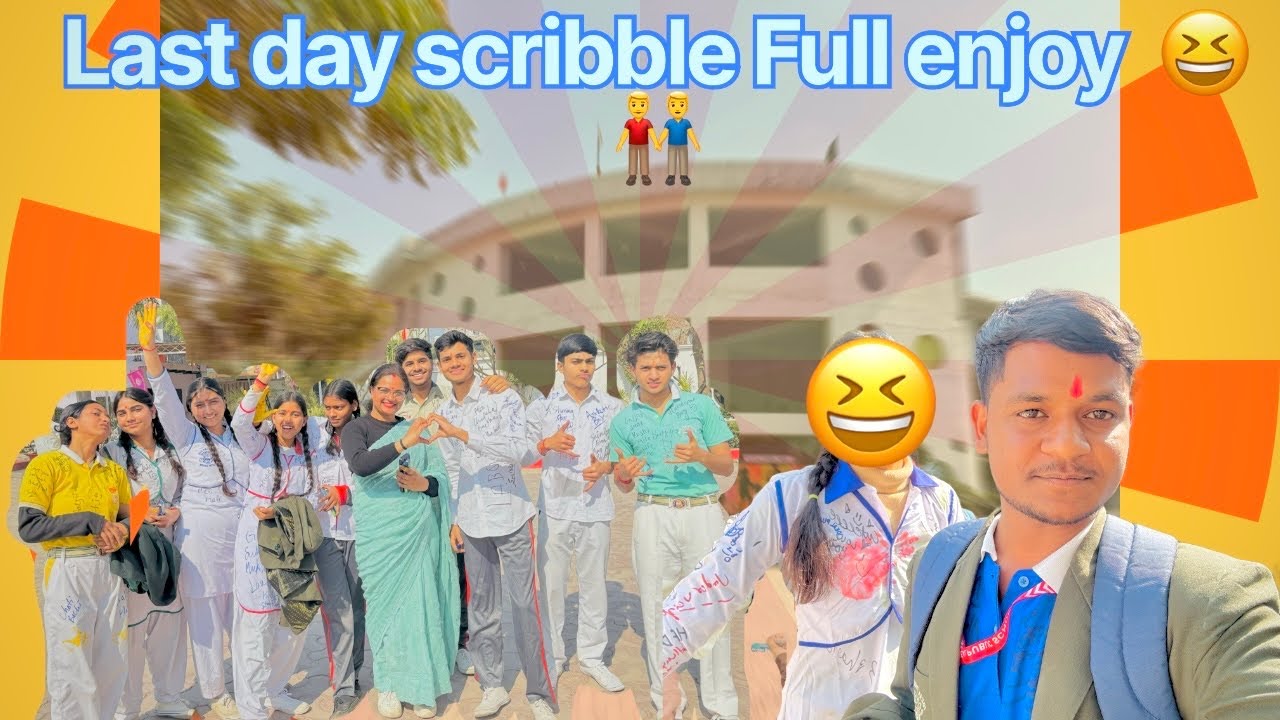 School last day full masti and scribble day enjoy #ankeshsahuvlogs @Ankeshsahuvlogs 