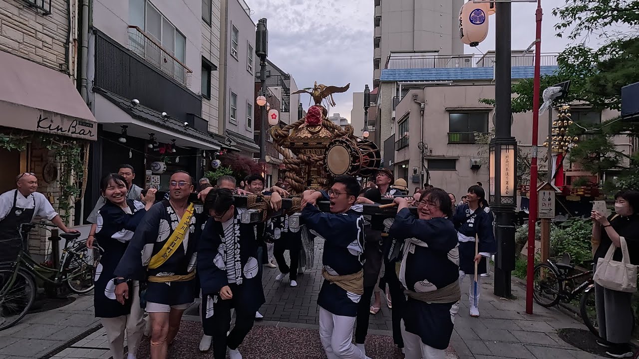令和7年　品川神社　例大祭　北品川一丁目町会　中神輿