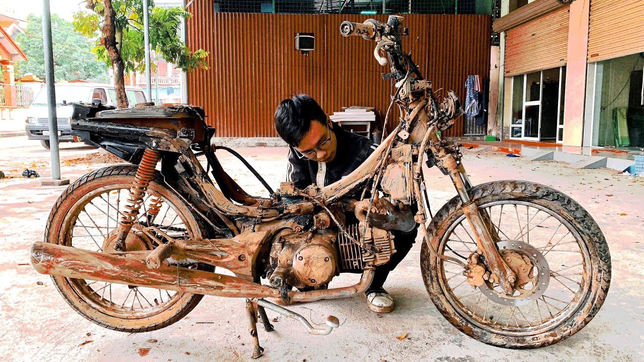 Restoration motorcycle UNDERBONE from the 90s old broken | Restore Engine motorbike broken