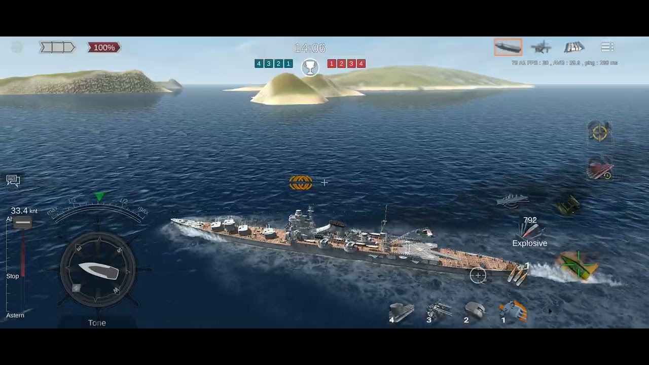 A battle in Naval Frontline II episode 5 (ijn tone) 