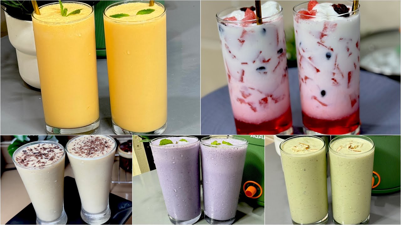 💯👌ഇഫ്താറിന് ഉണ്ടാക്കാൻ നല്ല അടിപൊളി 5 Drinks😋😋| Carrot Lassi,Chikkoo Shake,Avocado Shake ....