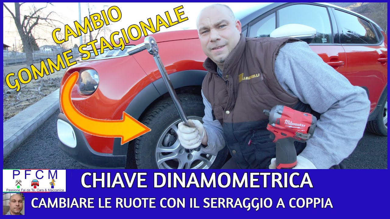 COME CAMBIARE UNA RUOTA CON IL SERRAGGIO A COPPIA✅.USIAMO LA CHIAVE DINAMOMETRICA💪 FACILE.VIDEO