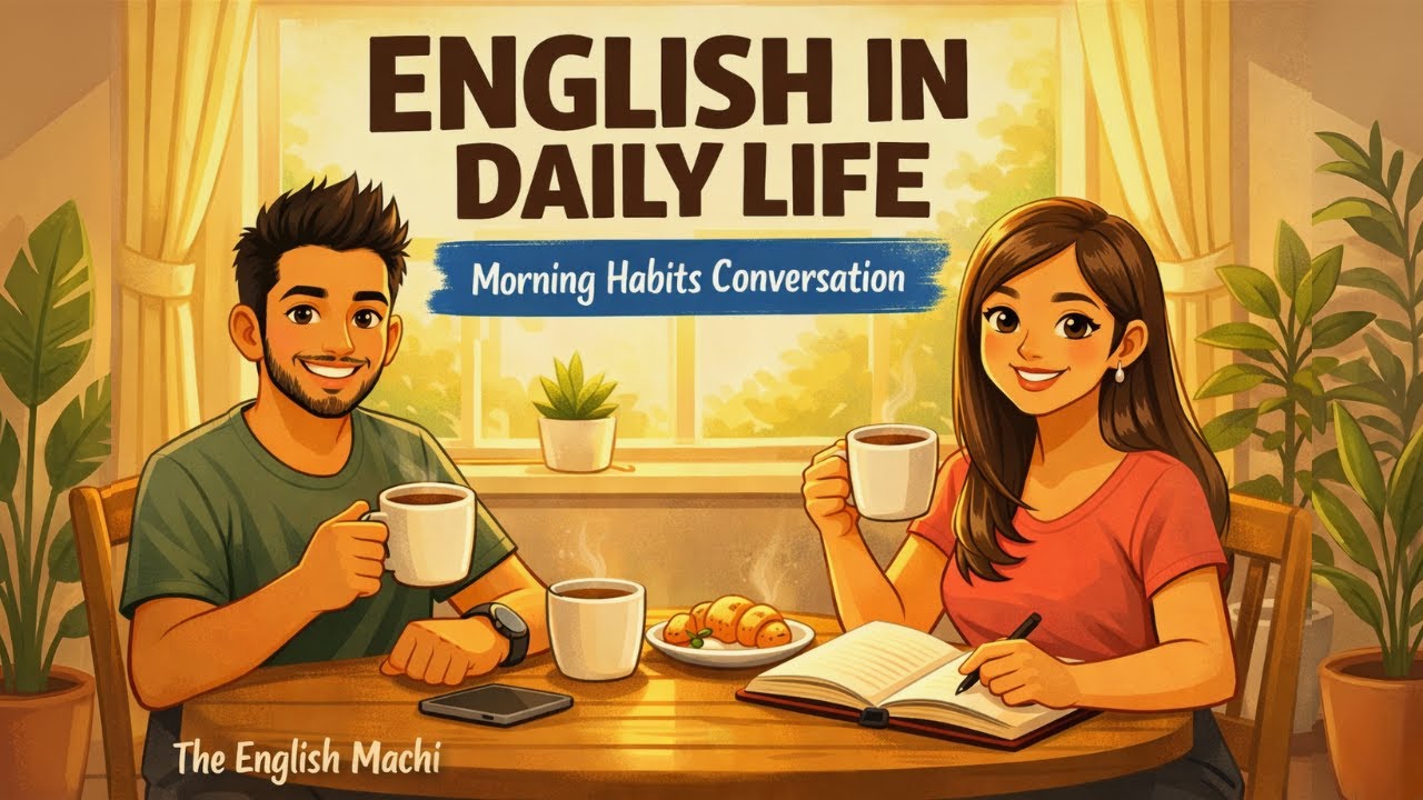 English in Daily Life – Morning Habits Conversation (A2–B1) | Practice English in Real Life