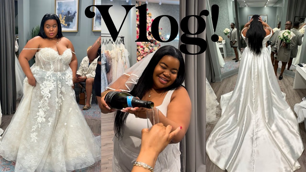 PLUS SIZE WEDDING DRESS Shopping at @More2LoveBridal! *My VERY 1st Time Trying on Wedding Dresses!*