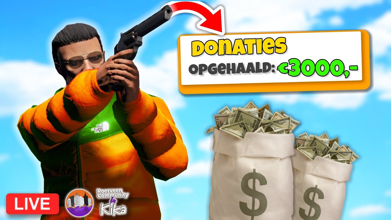 [LIVE] &euro;3000+ EURO OPHALEN VOOR GOED DOEL?! - (GTA 5 Roleplay - Roerveen4Kika)