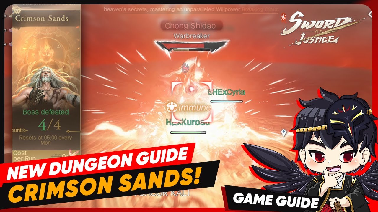 Guide Dungeon Crimson Sands! | SOJ #swordofjustice #SOJ