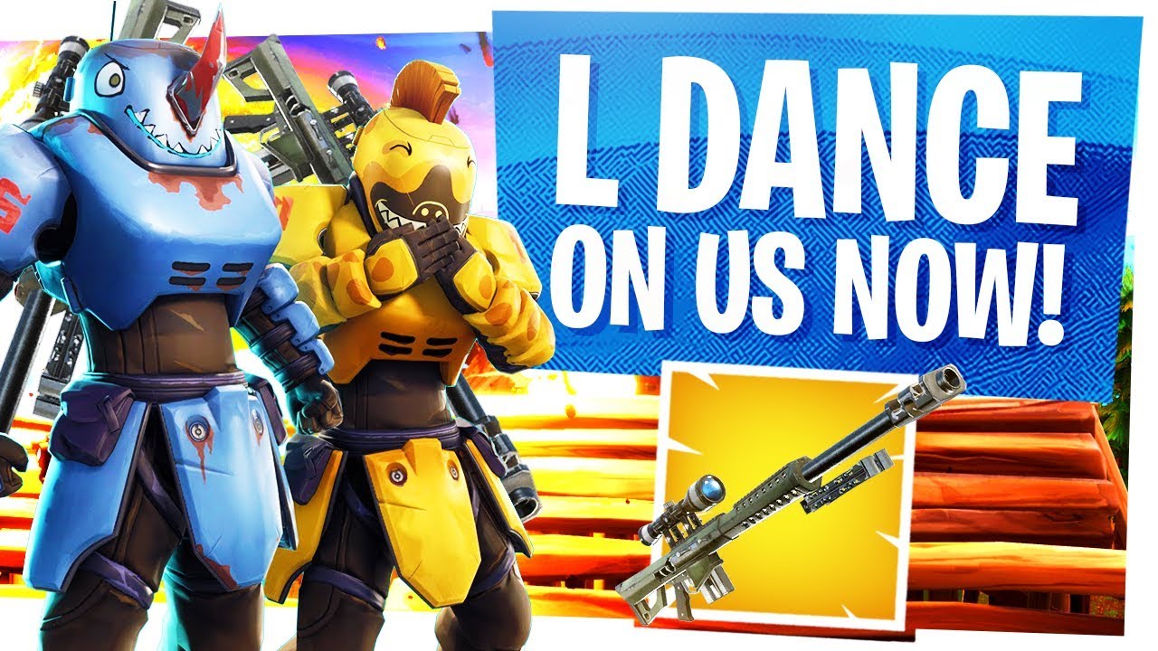 L DANCE ON US NOW! - Abusing the broken Heavy Sniper till they nerf it - Fortnite