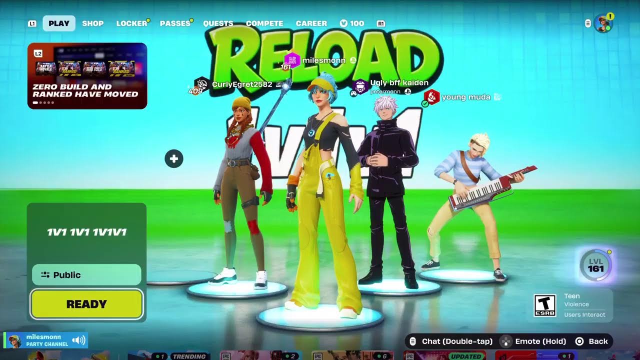 Playing Fortnite with fans must be subbed