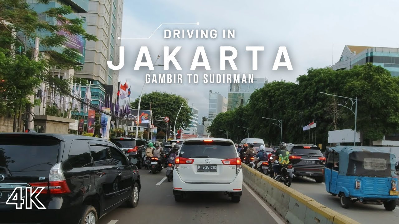 Driving from Gambir to Sudirman - Rush Hour - Jakarta 4K