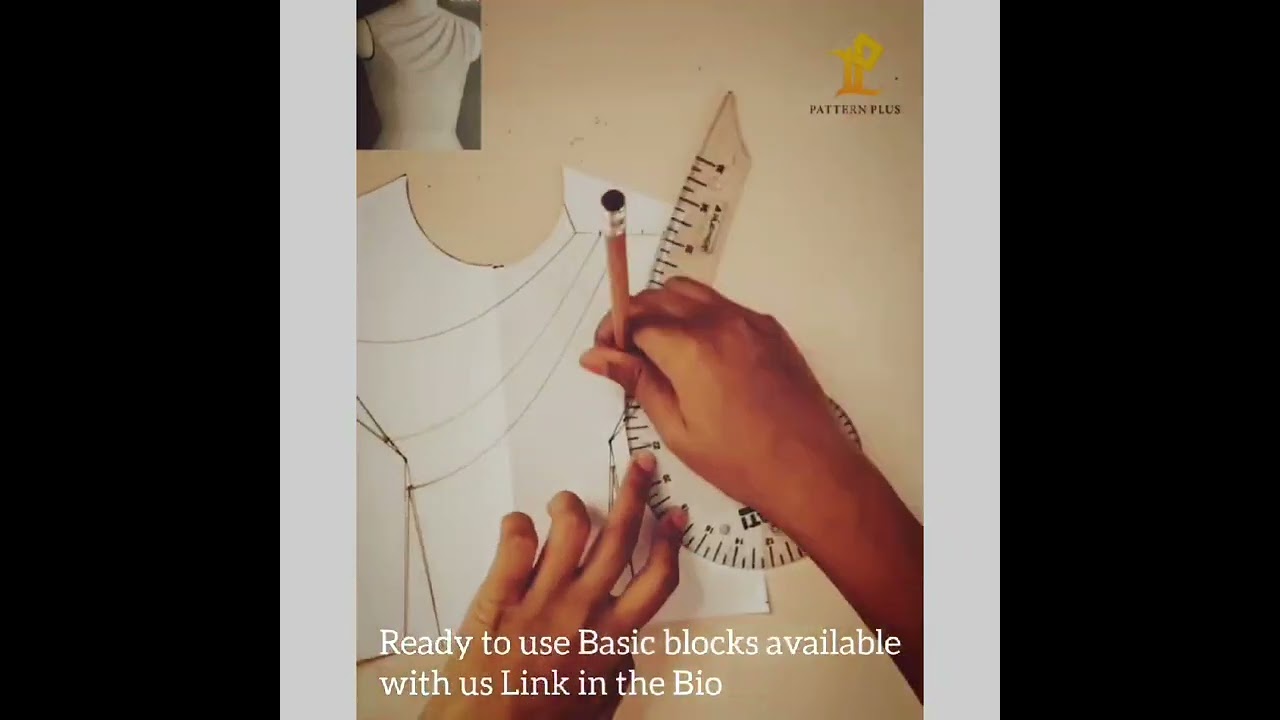 Advanced manipulation technique with standard pattern plus template  #patternmakingforfashiondesign