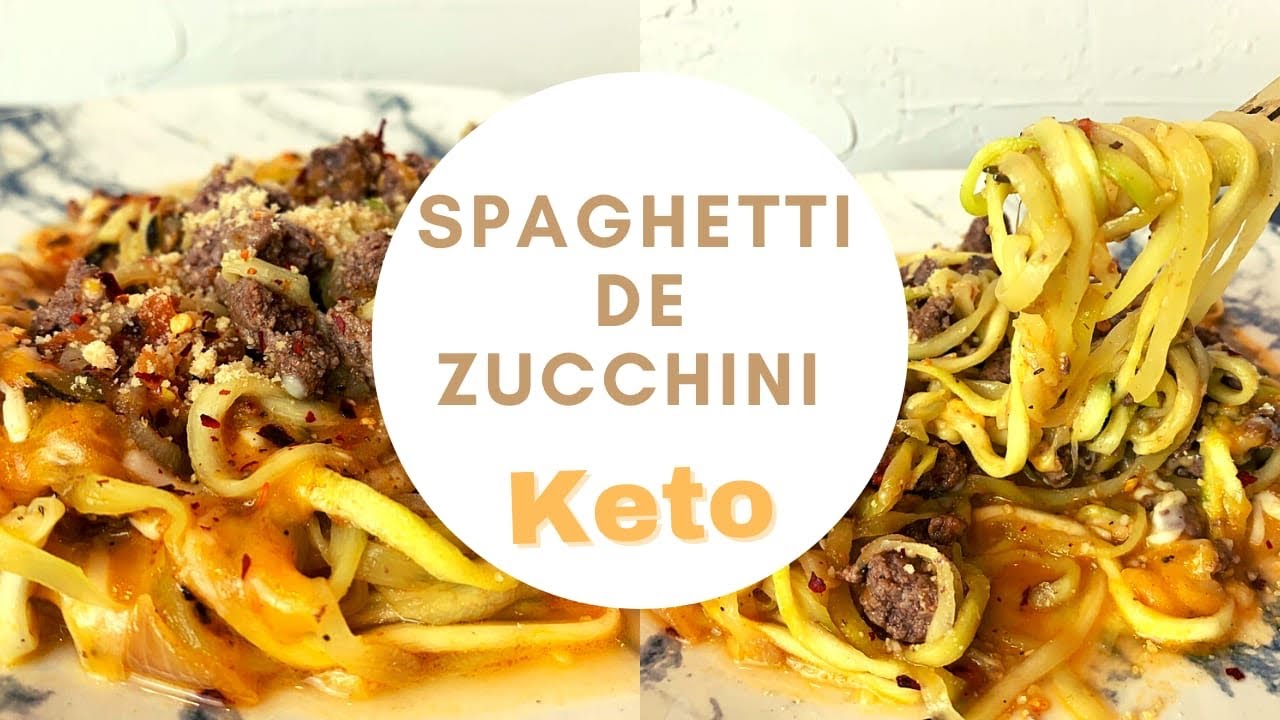 SPAGUETTI DE ZUCCHINI KETO | DIETA KETO | DIETA CETOGENICA