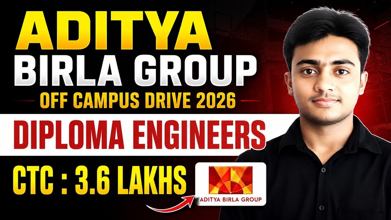 HINDALCO OFF CAMPUS DRIVE 2026। Diploma Trainee। CTC : 3.6 LAKHS। Hiring 2026। Diploma Jobs 2026