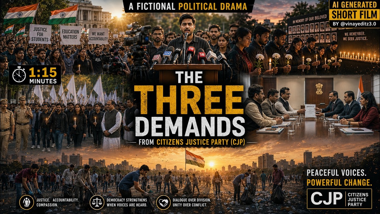 Citizens Justice Party (CJP):The Three Demands|AI Generated| #cjp #@VinayEditz3.0 #documentarystyle
