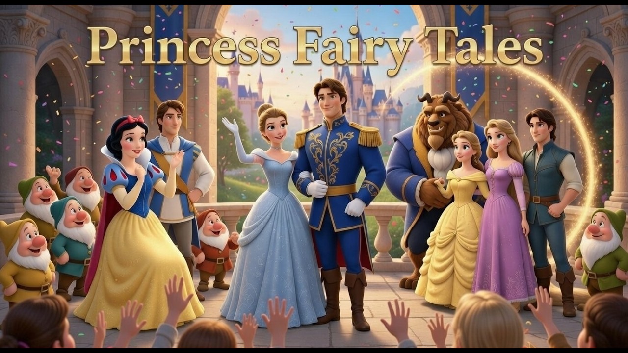 4 Classic Fairy Tales for Kids | Cinderella, Beauty & the Beast, Snow White, Rapunzel