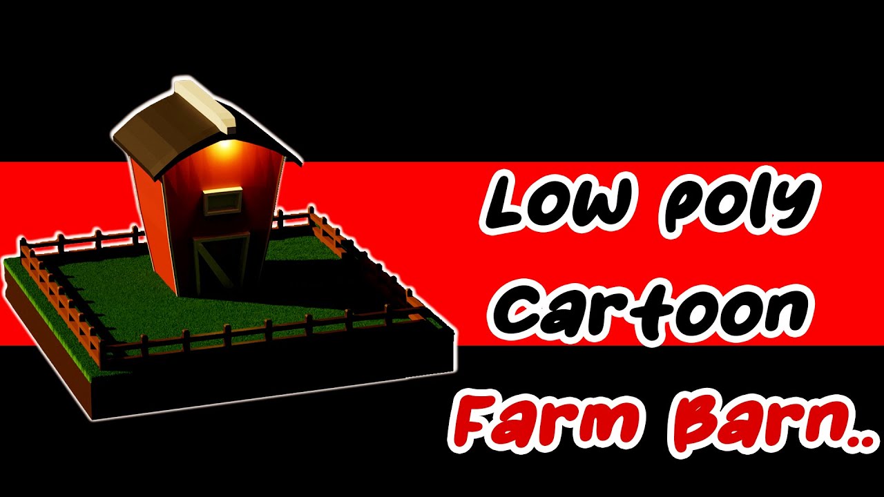 Make Low Poly Farm Barn with Blender (3.2.1) - Blender Fast Tutorial